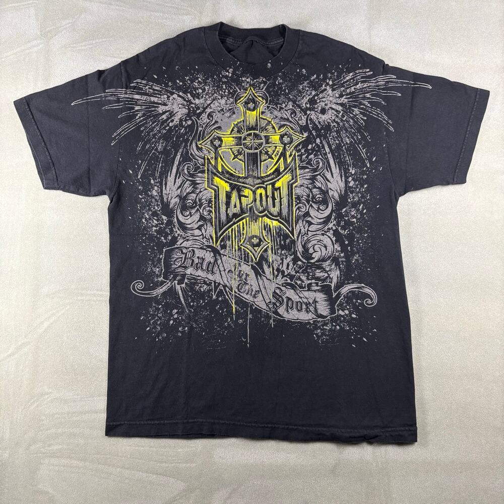 Tapout Back of the Sport Graphic T Shirt Black MMA UFC Men’s Large